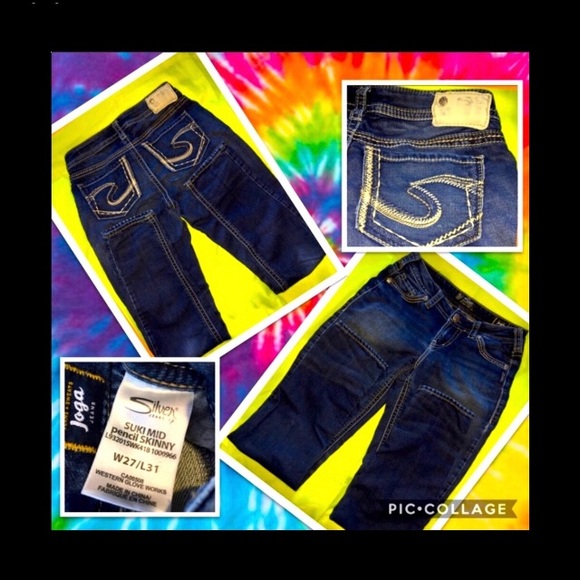 SILVER SUKI NEW SUKI PENCIL SKINNY JOGA JEAN Size 27βWX31βL - Picture 7 of 7